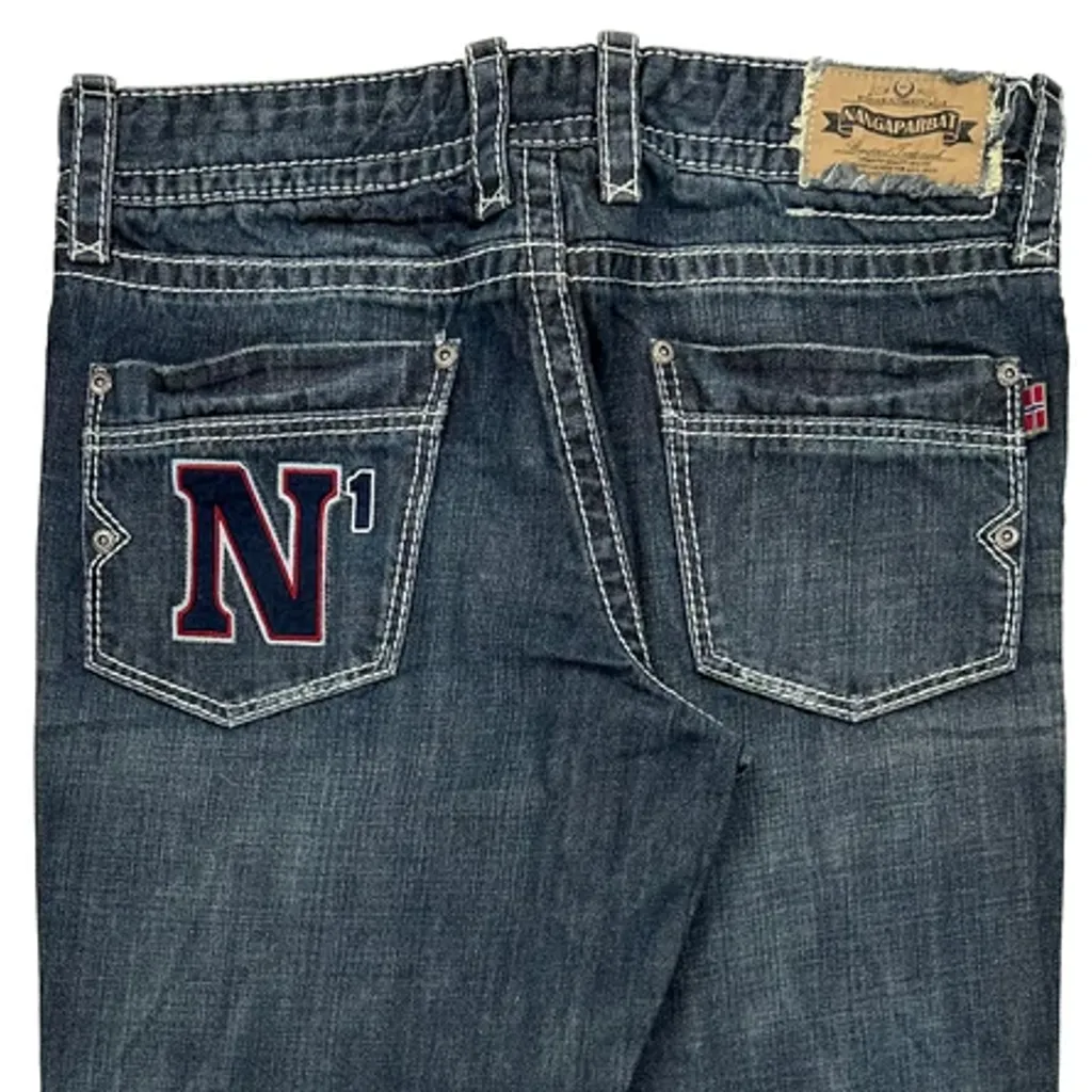 Nanga Parbat Contrast Stitch Jeans - 36W 26L Blue Denim - Image 8