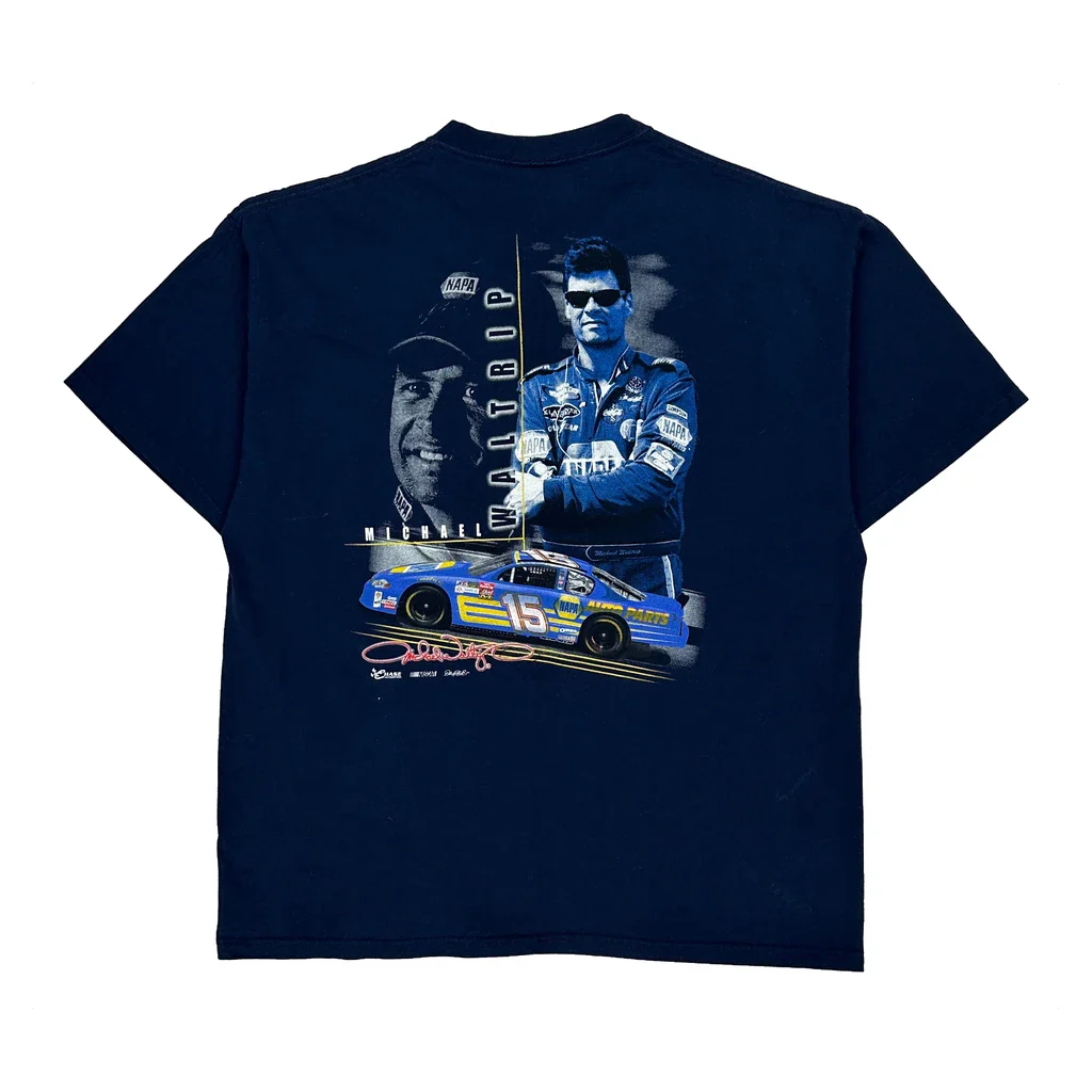Napa Racing Chase Authentics Nascar T-Shirt - Large Blue Cotton - Image 2