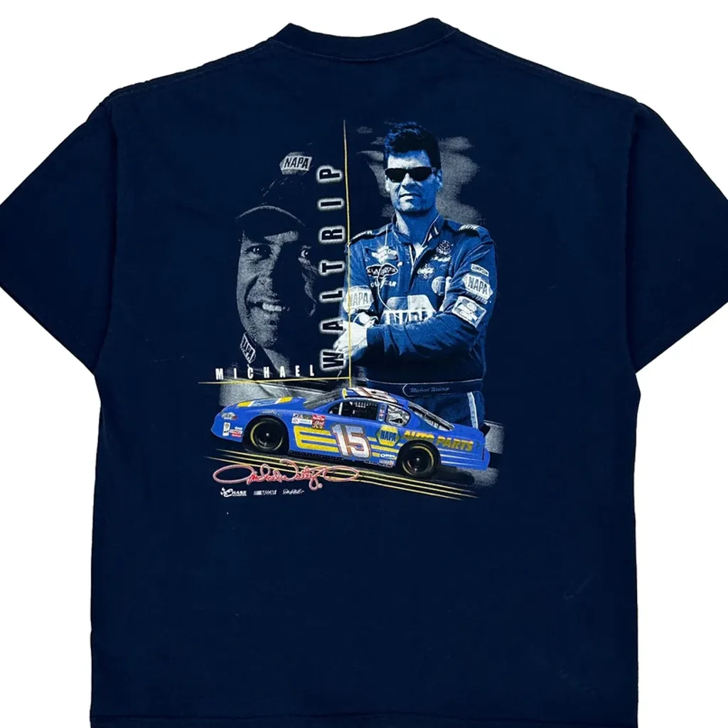 Napa Racing Chase Authentics Nascar T-Shirt - Large Blue Cotton - Image 6