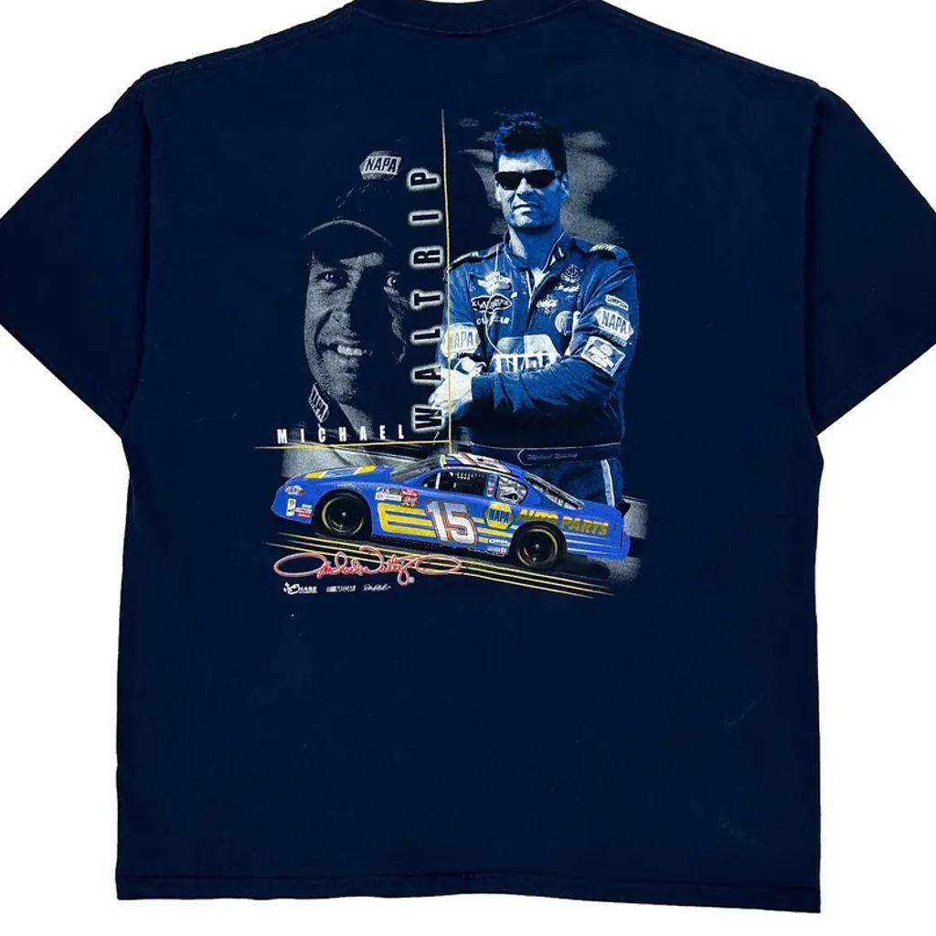 Napa Racing Chase Authentics Nascar T-Shirt - Large Blue Cotton - Image 7