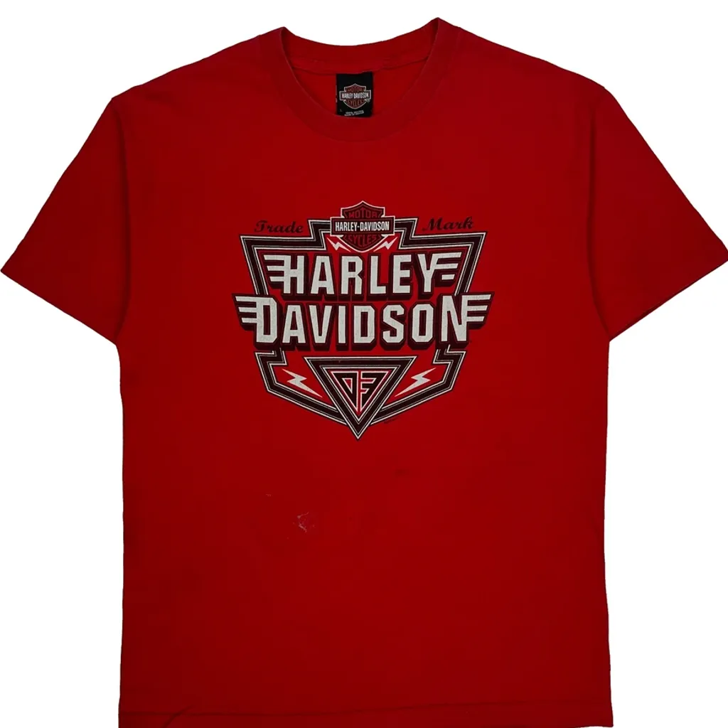 Naples Harley Davidson Graphic T-Shirt - Large Red Cotton - Image 4