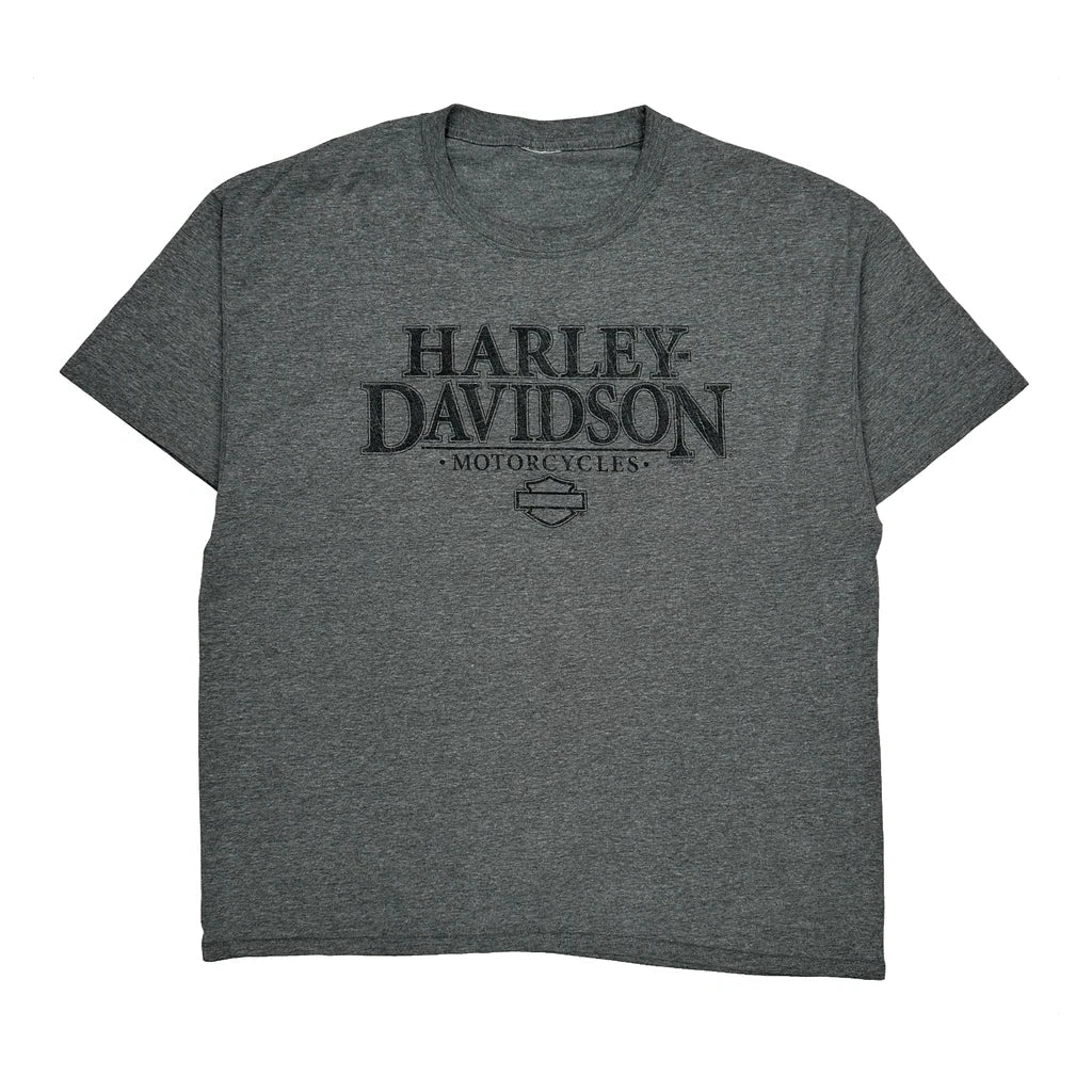 Napoleon Ohio Harley Davidson Graphic T-Shirt - XL Grey Cotton