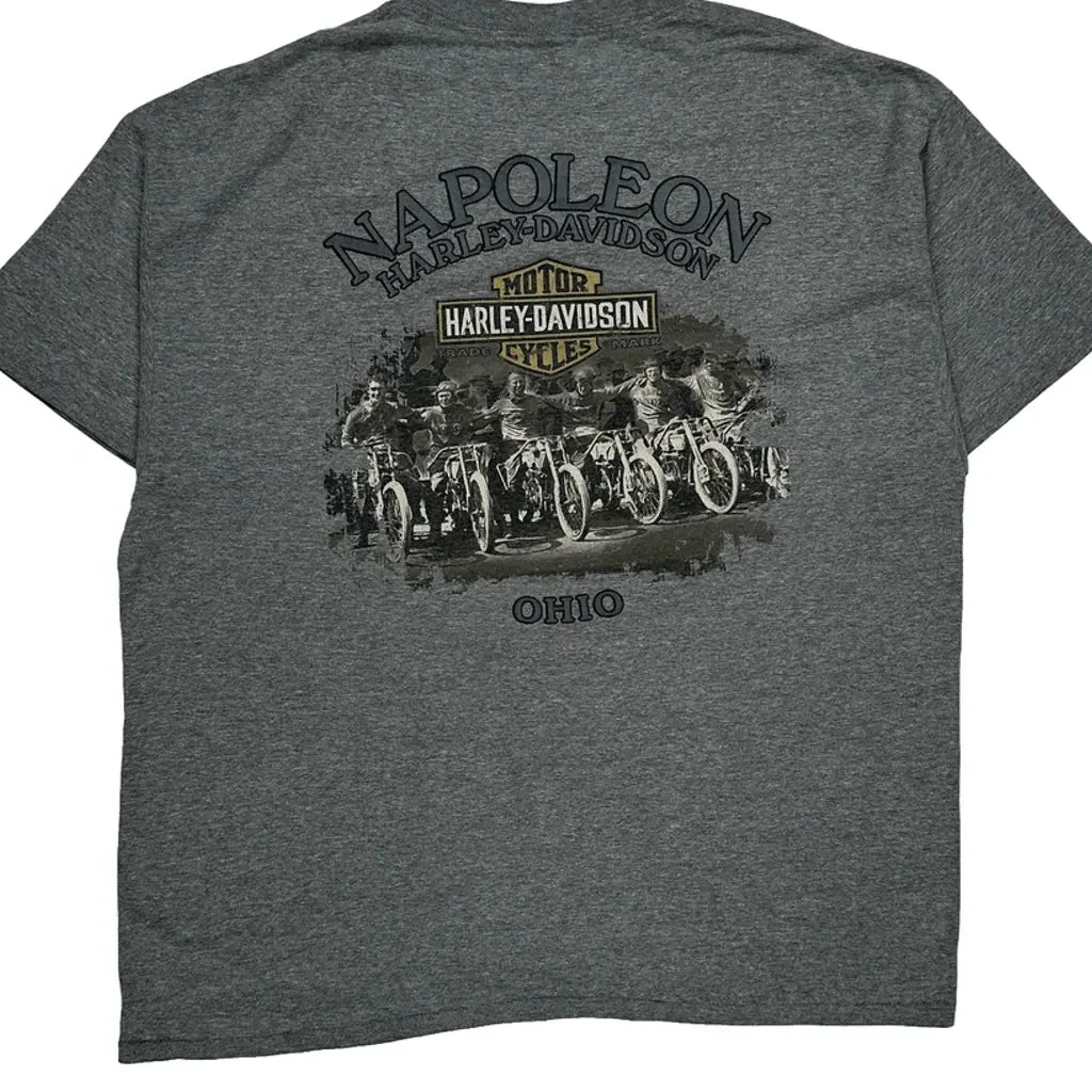 Napoleon Ohio Harley Davidson Graphic T-Shirt - XL Grey Cotton - Image 7
