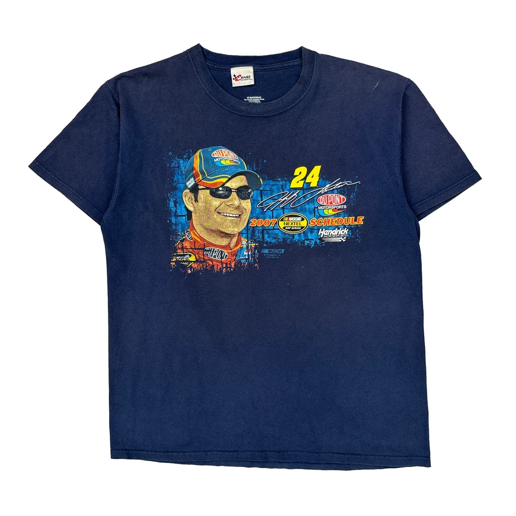 Nascar 2007 Schedule Chase Authentics Nascar T-Shirt - Large Blue Cotton