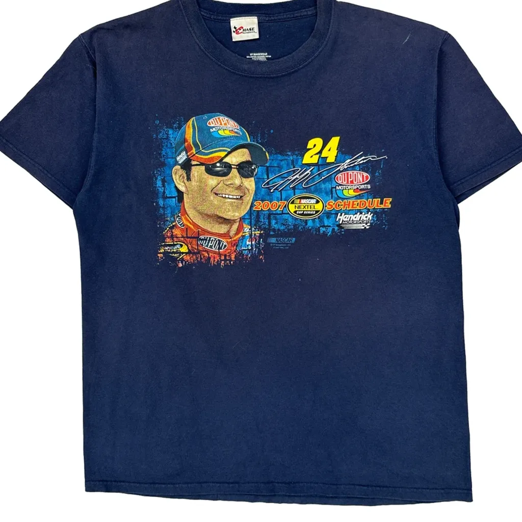 Nascar 2007 Schedule Chase Authentics Nascar T-Shirt - Large Blue Cotton - Image 4