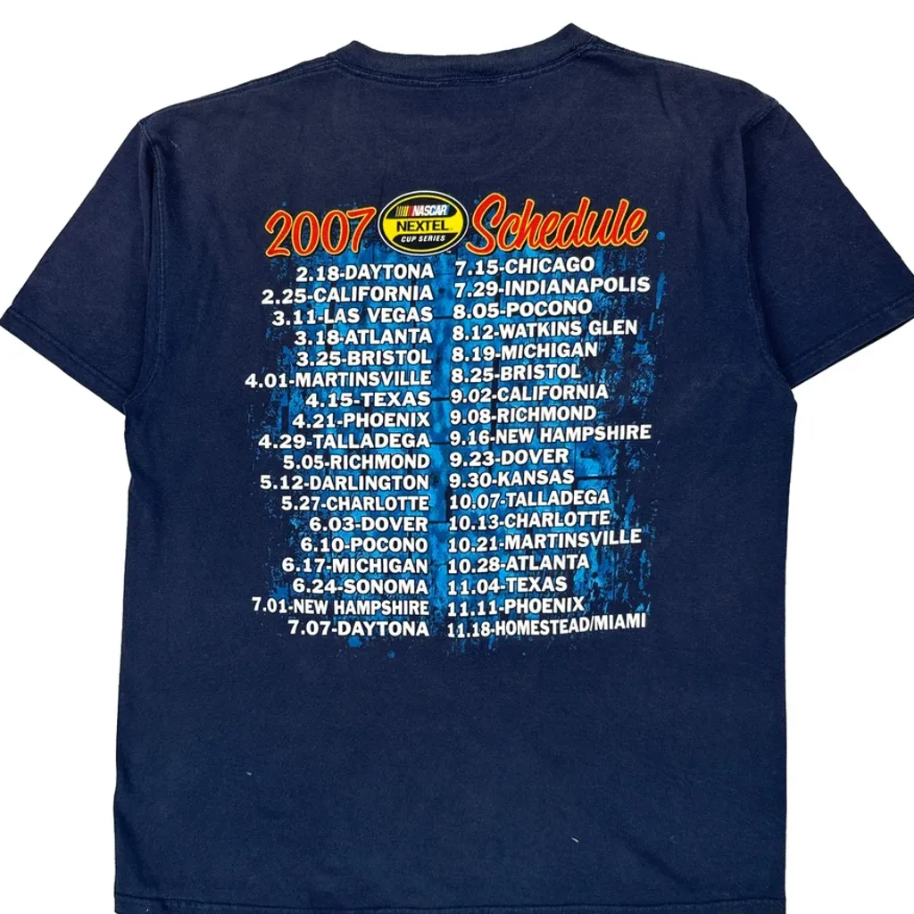 Nascar 2007 Schedule Chase Authentics Nascar T-Shirt - Large Blue Cotton - Image 7
