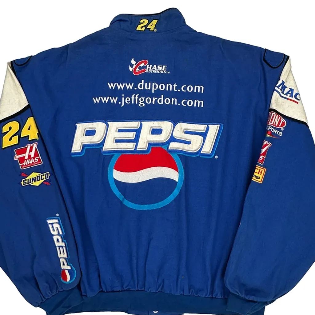 Nascar Chase Authentics Graphic Bomber Jacket - 3XL Blue Polyester - Image 7
