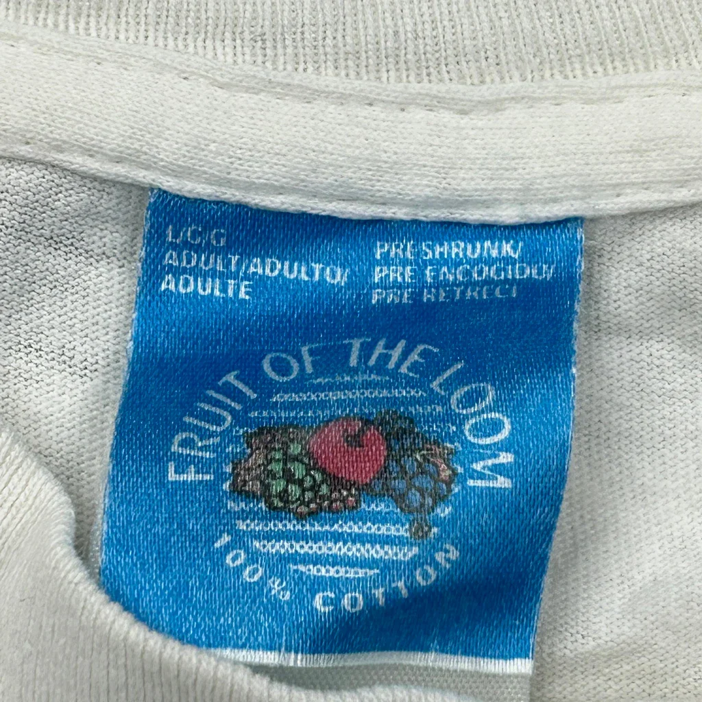Nascar Fruit Of The Loom Graphic T-Shirt - Large White Cotton - Image 3