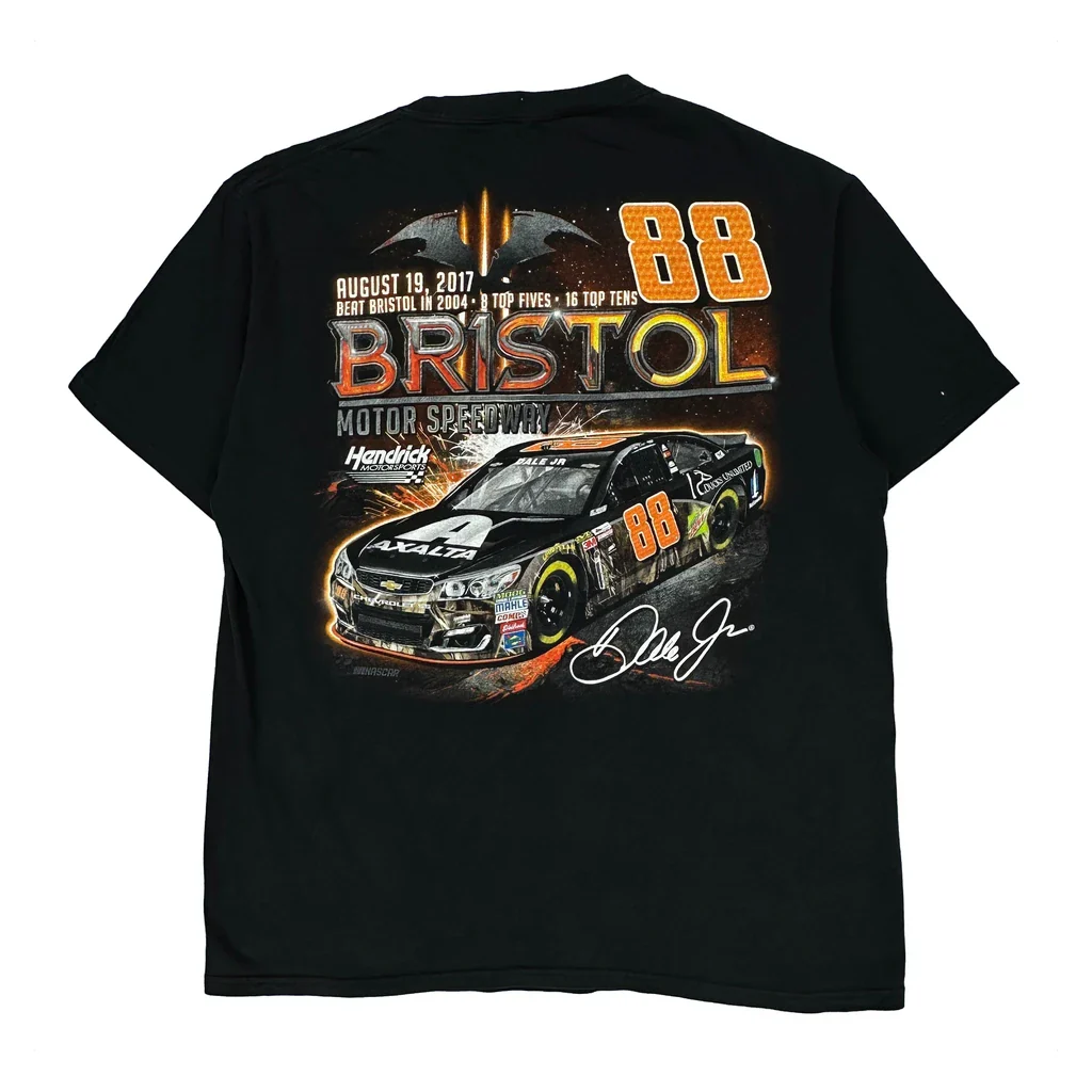 Nascar Hendrick Graphic T-Shirt - Large Black Cotton - Image 2