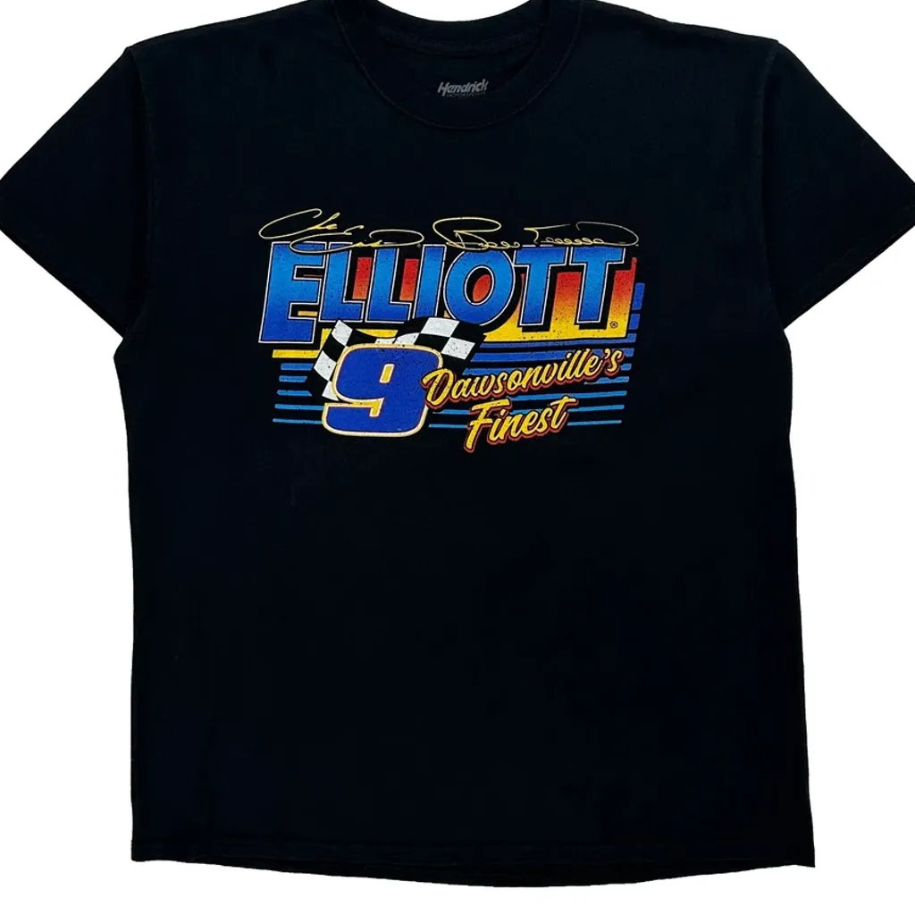 Nascar Hendrick Graphic T-Shirt - Large Black Cotton - Image 4