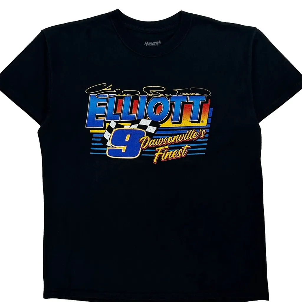 Nascar Hendrick Graphic T-Shirt - Large Black Cotton - Image 5