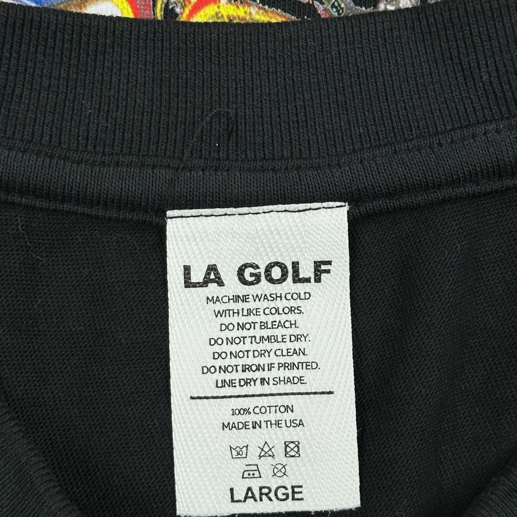 Nascar La Golf Graphic T-Shirt - Large Black Cotton - Image 3