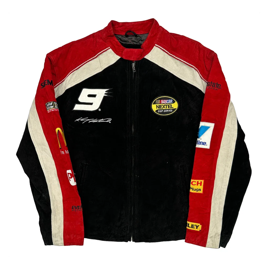 Nascar Nextel Cup Series Chase Authentics Nascar Leather Jacket - Medium Black Leather