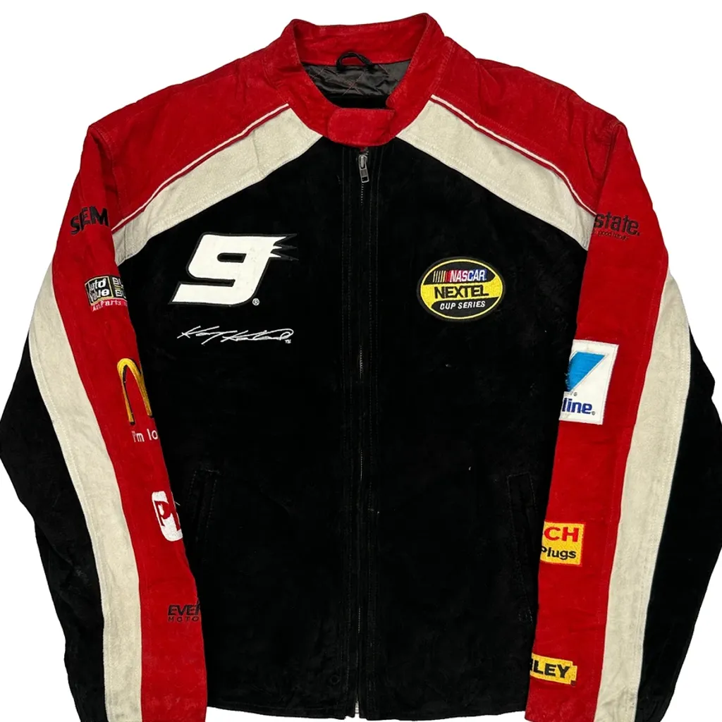 Nascar Nextel Cup Series Chase Authentics Nascar Leather Jacket - Medium Black Leather - Image 4