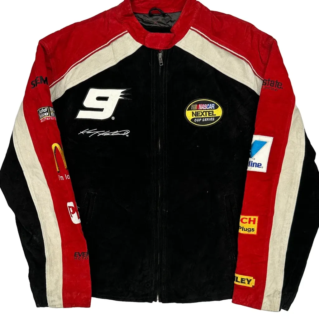 Nascar Nextel Cup Series Chase Authentics Nascar Leather Jacket - Medium Black Leather - Image 5
