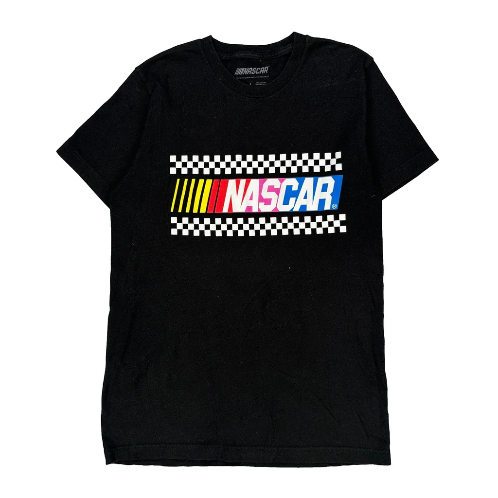 Nascar Graphic T-Shirt - Small Black Cotton - Image 2