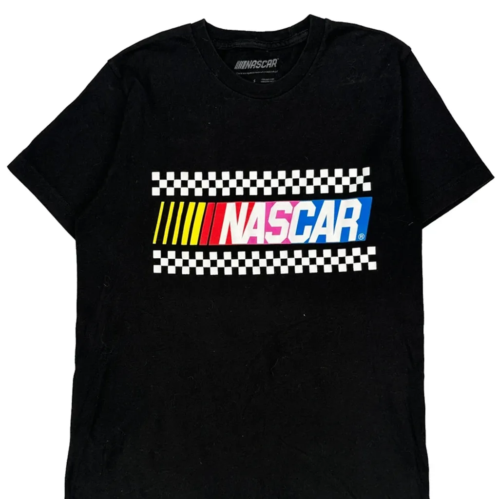 Nascar Graphic T-Shirt - Small Black Cotton - Image 6