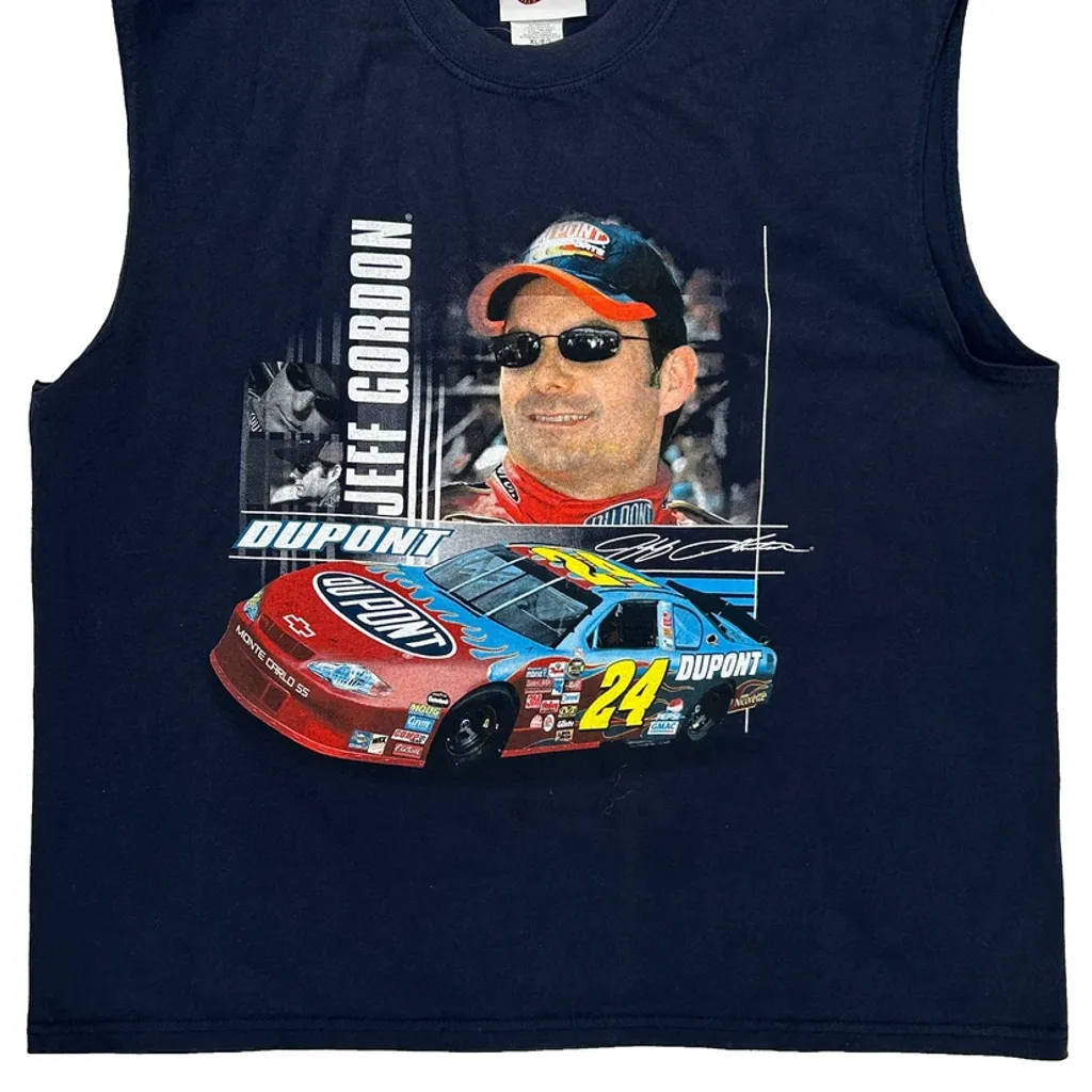 Nascar Winners Circle Graphic Tank Top - XL Navy Cotton - Image 5