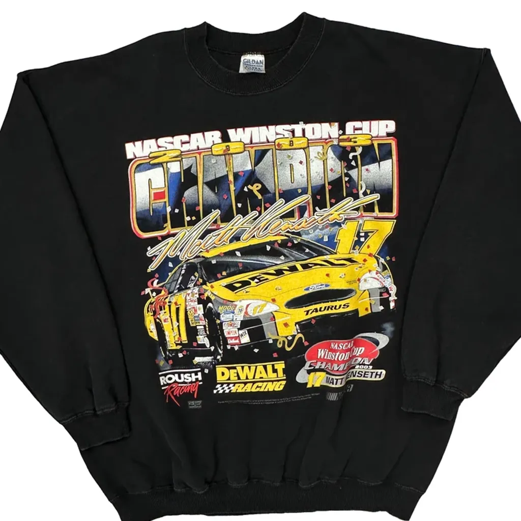 Nascar Winston Cup Champion Gildan Nascar Sweatshirt - XL Black Cotton Blend - Image 5