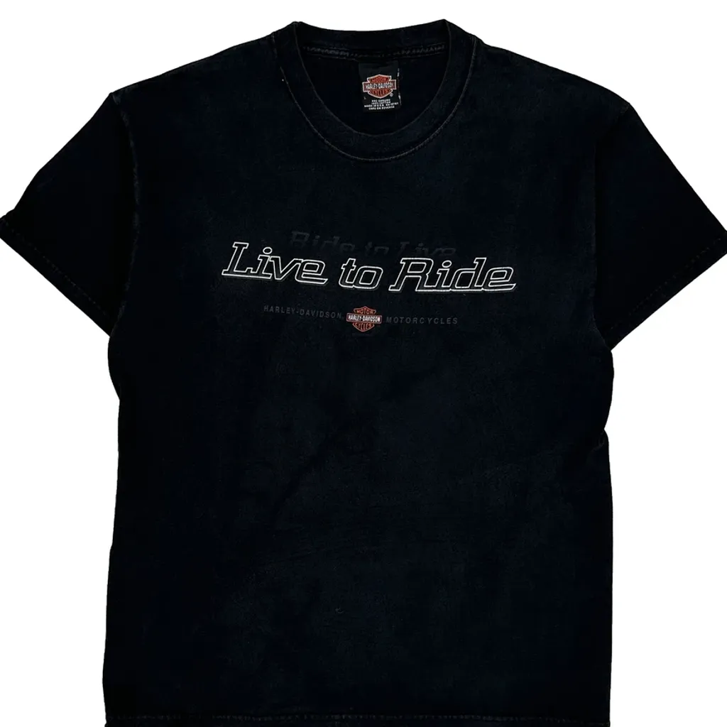 Nashville Harley Davidson Graphic T-Shirt - Large Black Cotton - Image 4