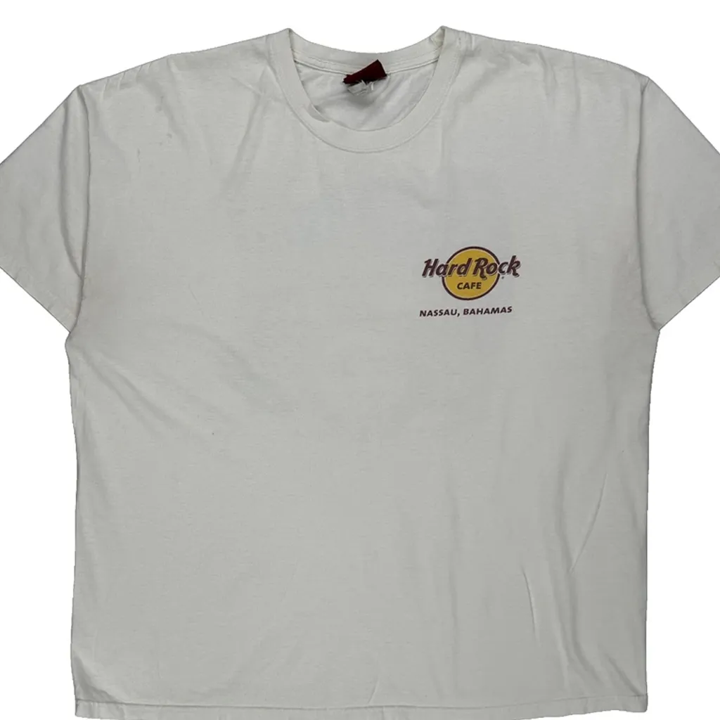 Nassau, Bahamas Hard Rock Cafe Graphic T-Shirt - XL White Cotton - Image 5