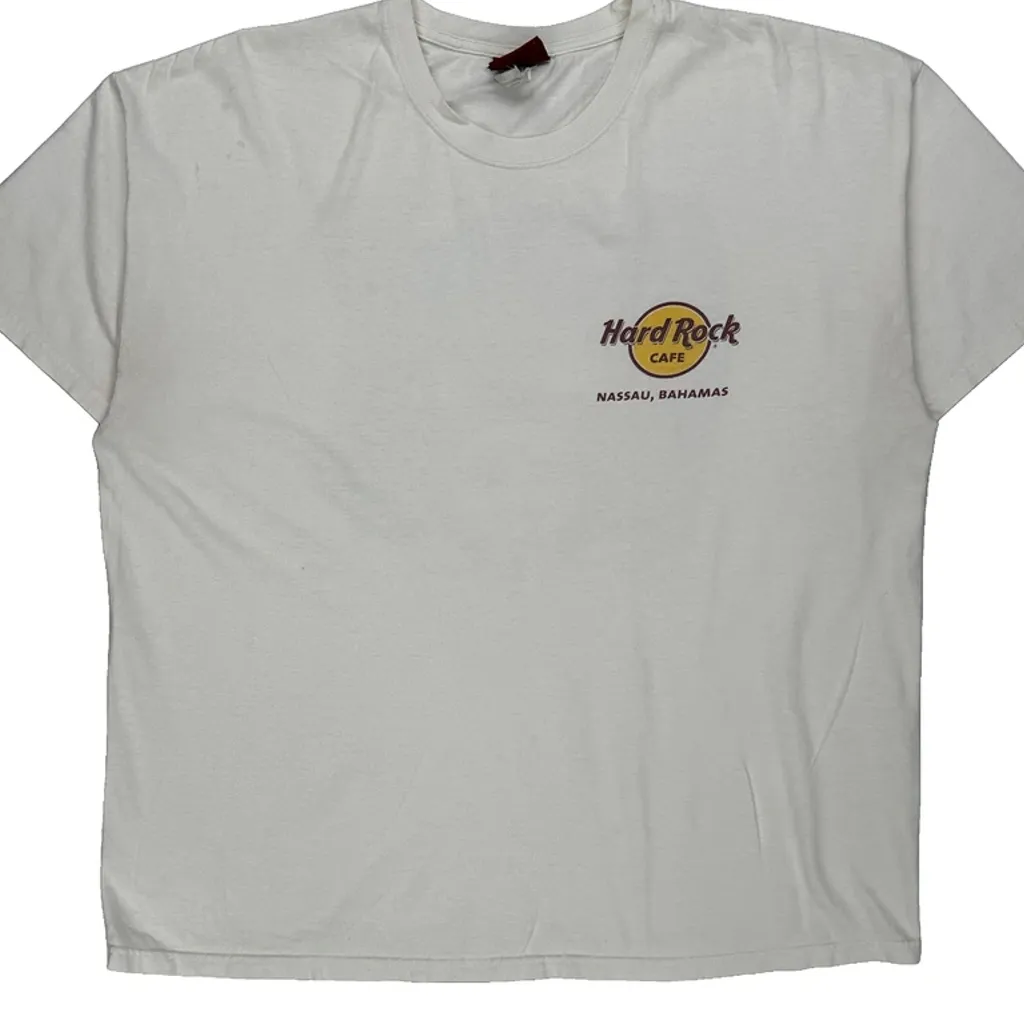 Nassau, Bahamas Hard Rock Cafe Graphic T-Shirt - XL White Cotton - Image 6