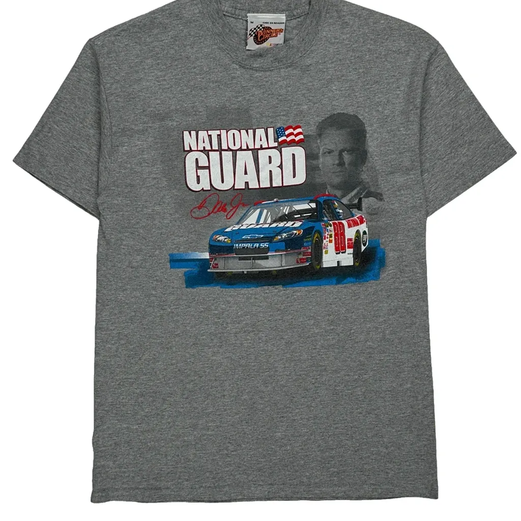 National Guard Winners Circle Nascar T-Shirt - Medium Grey Cotton - Image 5