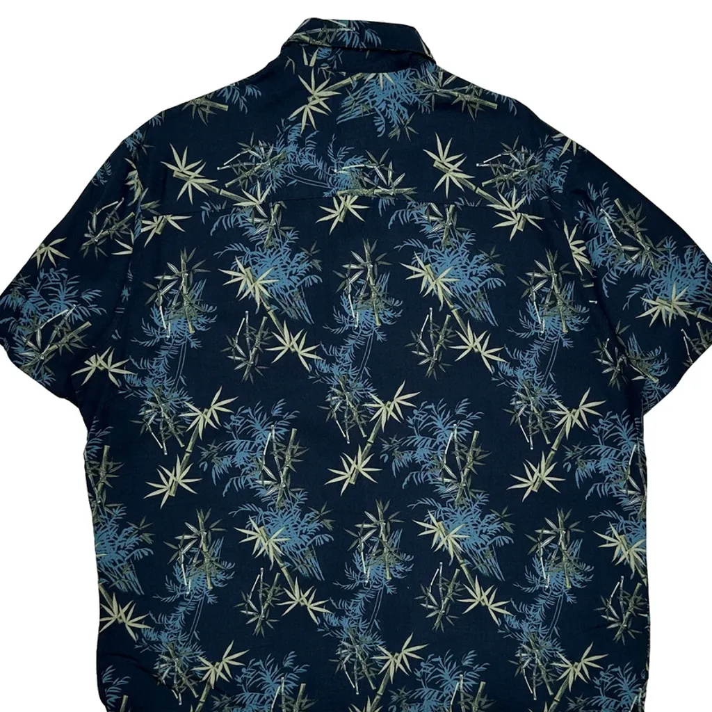 Natural Issue Floral Hawaiian Shirt - Large Blue Viscose - Image 6