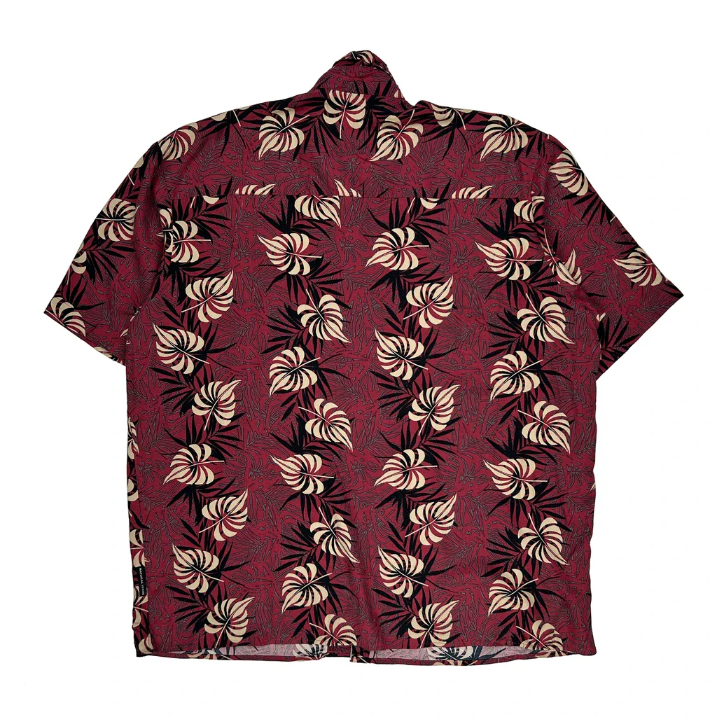 Natural Issue Floral Hawaiian Shirt - Large Red Viscose - Image 2