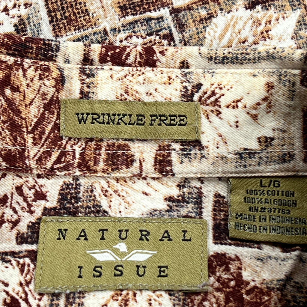 Natural Issue Patterned Shirt - Large Brown Cotton - Image 3