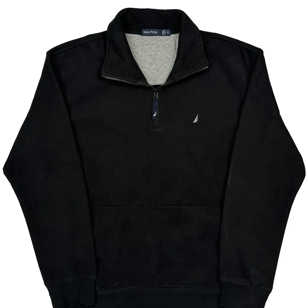 Nautica 1/4 Zip - XL Black Cotton Blend - Image 5