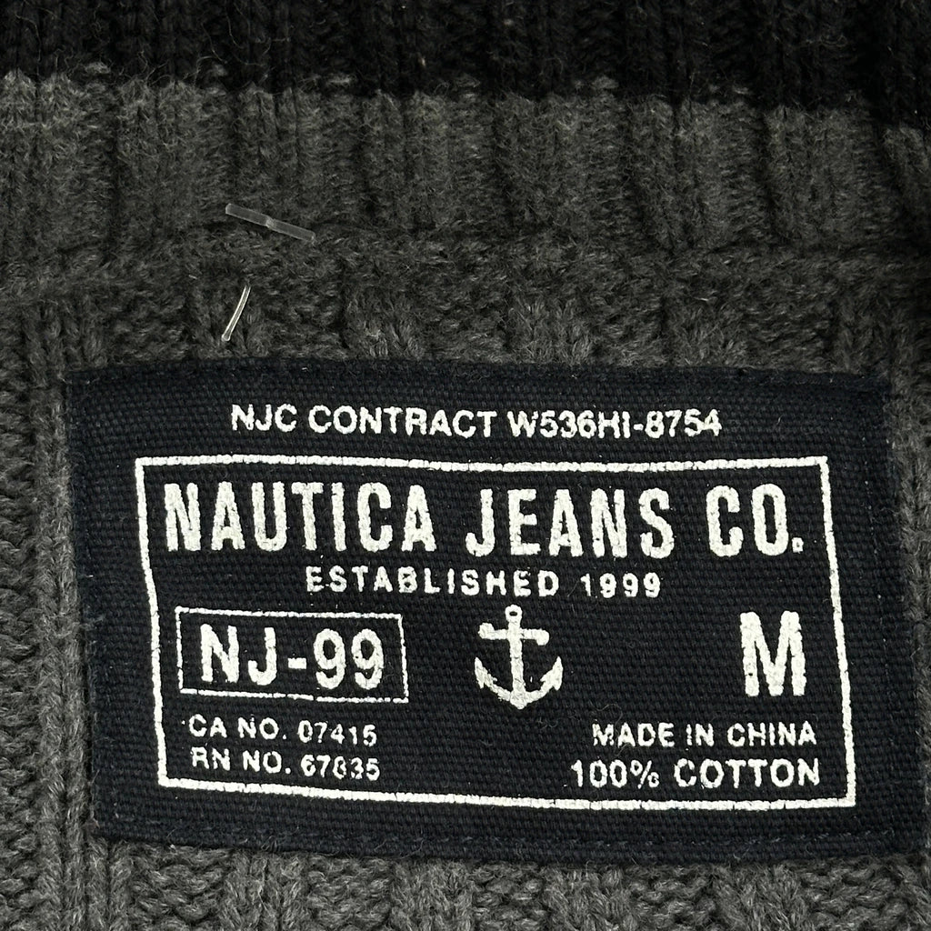 Nautica 1/4 Zip - Medium Gray Cotton - Image 3