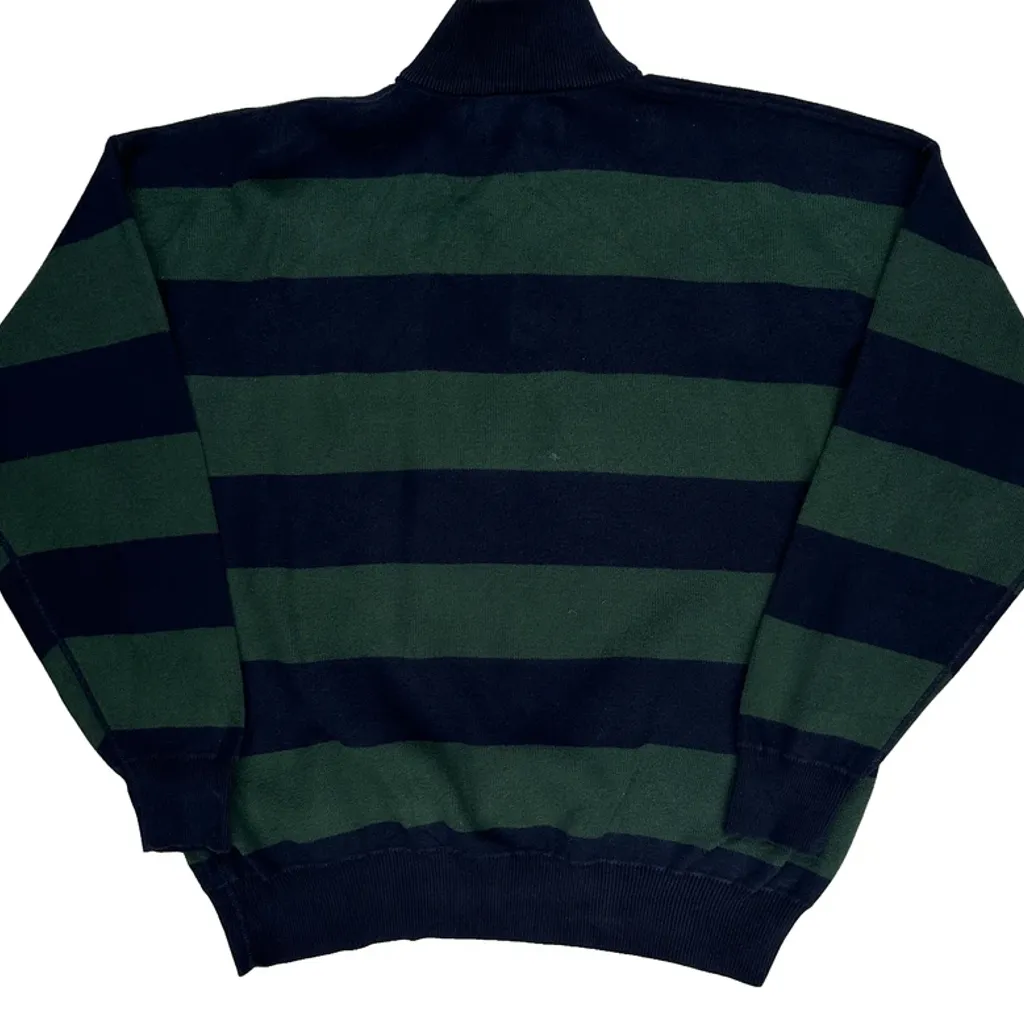Nautica Striped 1/4 Zip - XL Green Cotton - Image 8