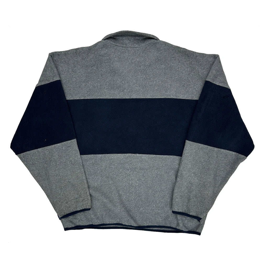 Nautica Striped 1/4 Zip - 2XL Grey Polyester - Image 2