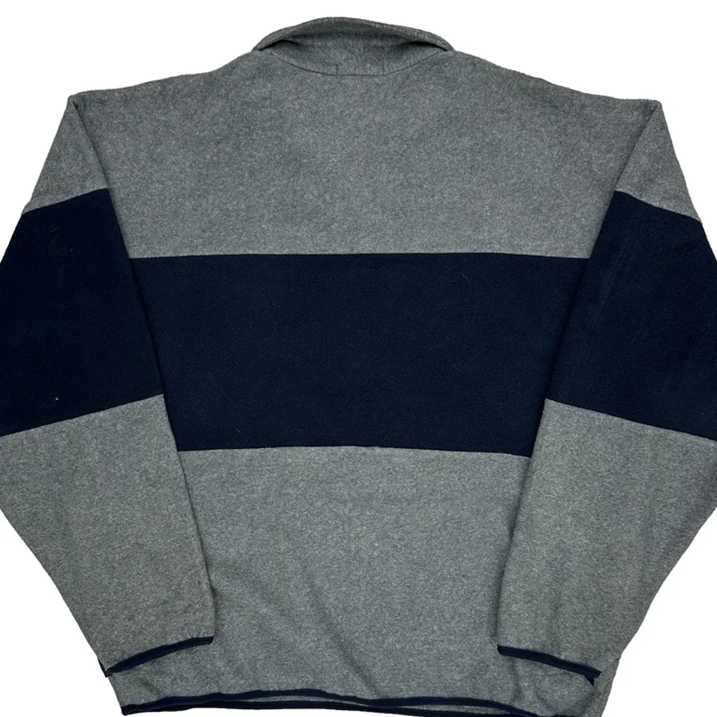Nautica Striped 1/4 Zip - 2XL Grey Polyester - Image 7