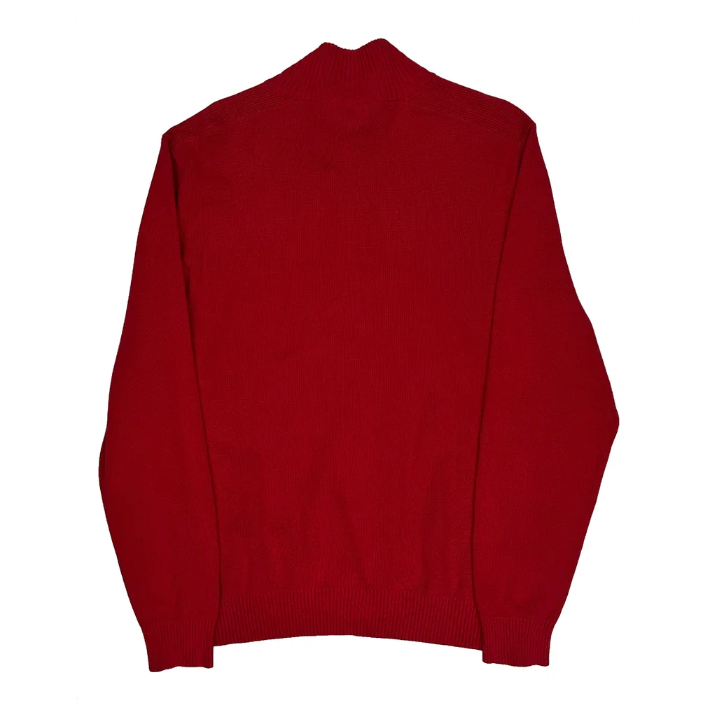 Nautica 1/4 Zip - XL Red Cotton - Image 2