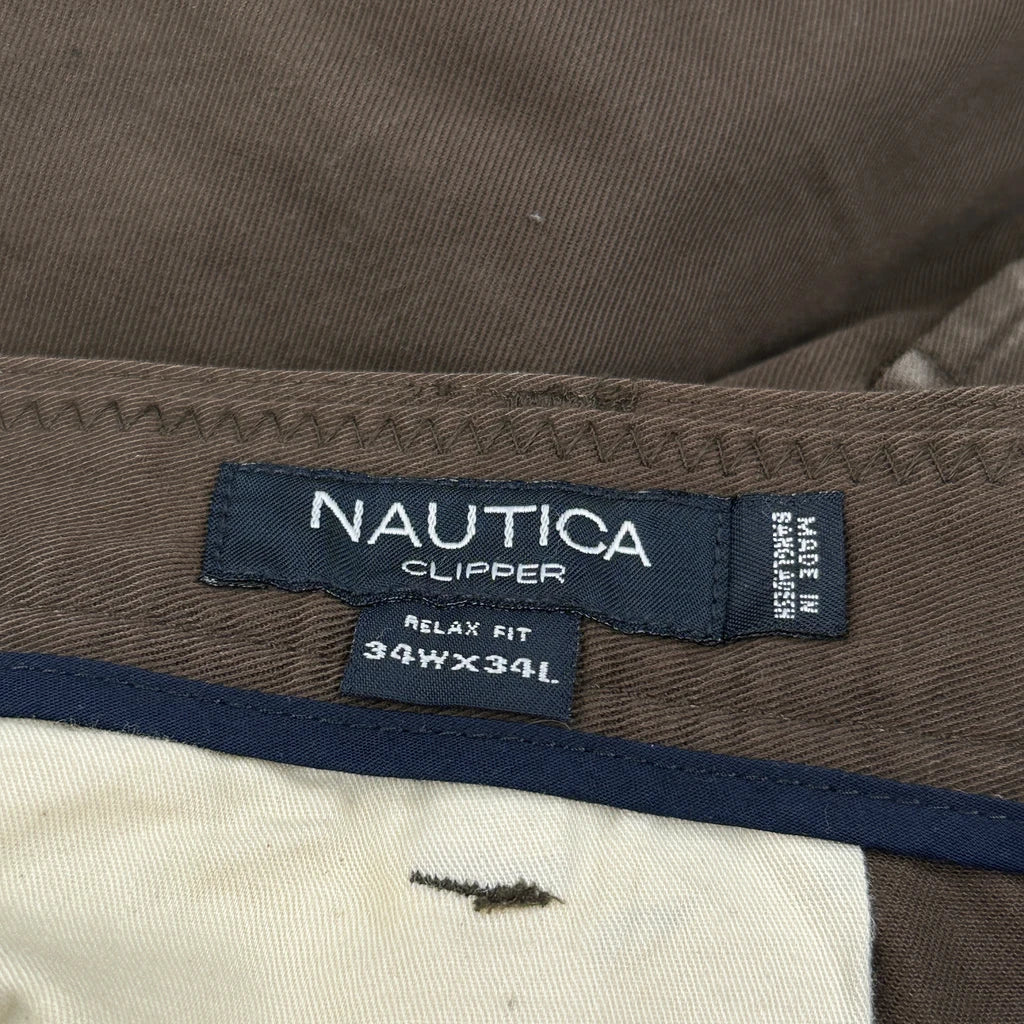 Nautica Cargo Pants - 34W 31L Brown Cotton - Image 6