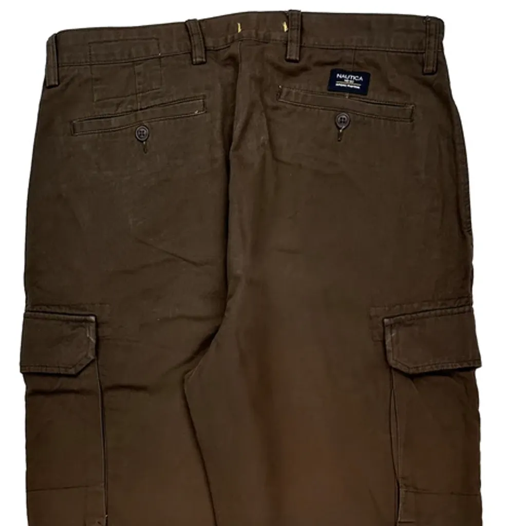 Nautica Cargo Pants - 34W 31L Brown Cotton - Image 7