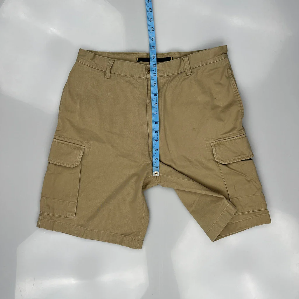 Nautica Cargo Shorts - 32W 9L Beige Cotton - Image 4