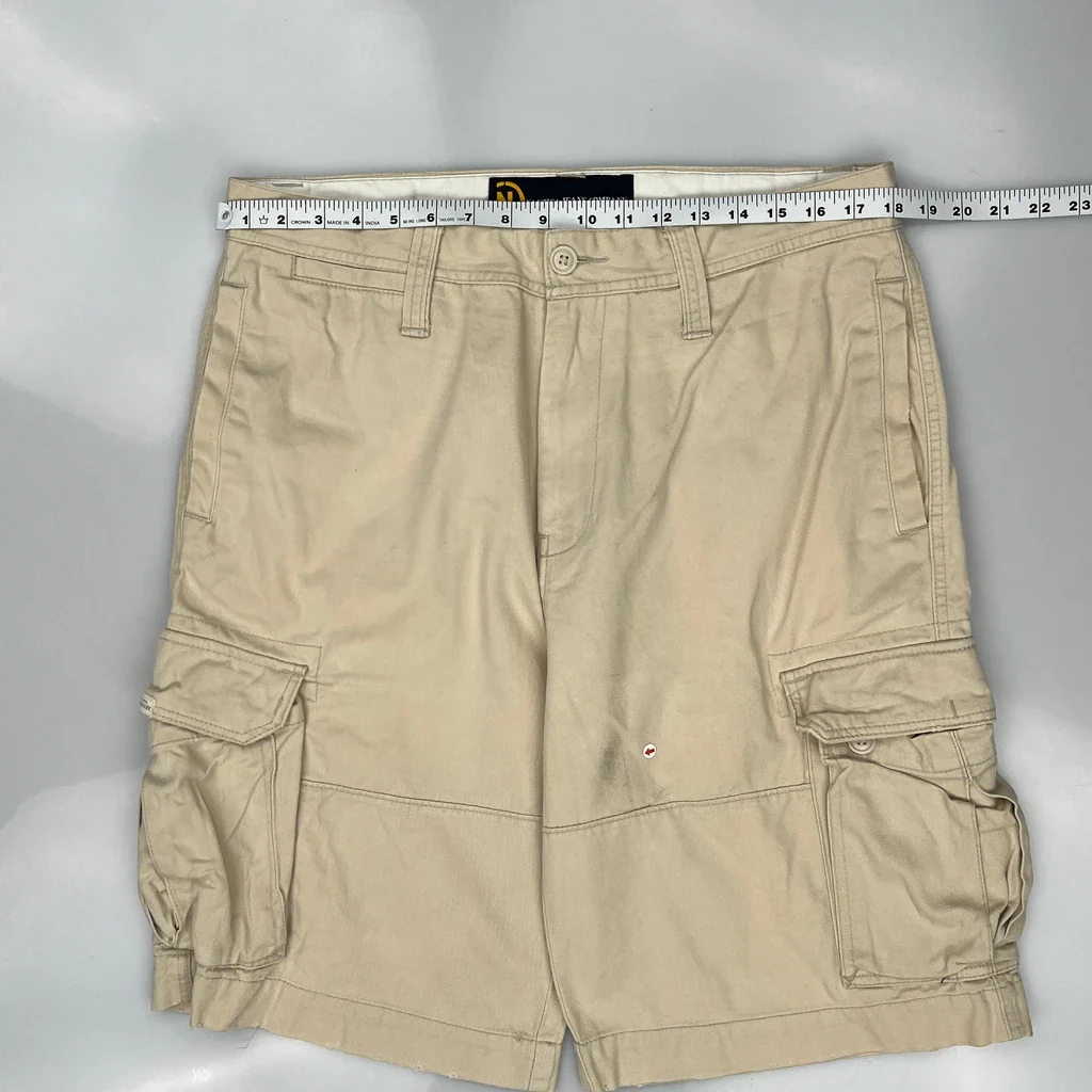 Nautica Cargo Shorts - 36W 9L Beige Cotton - Image 5