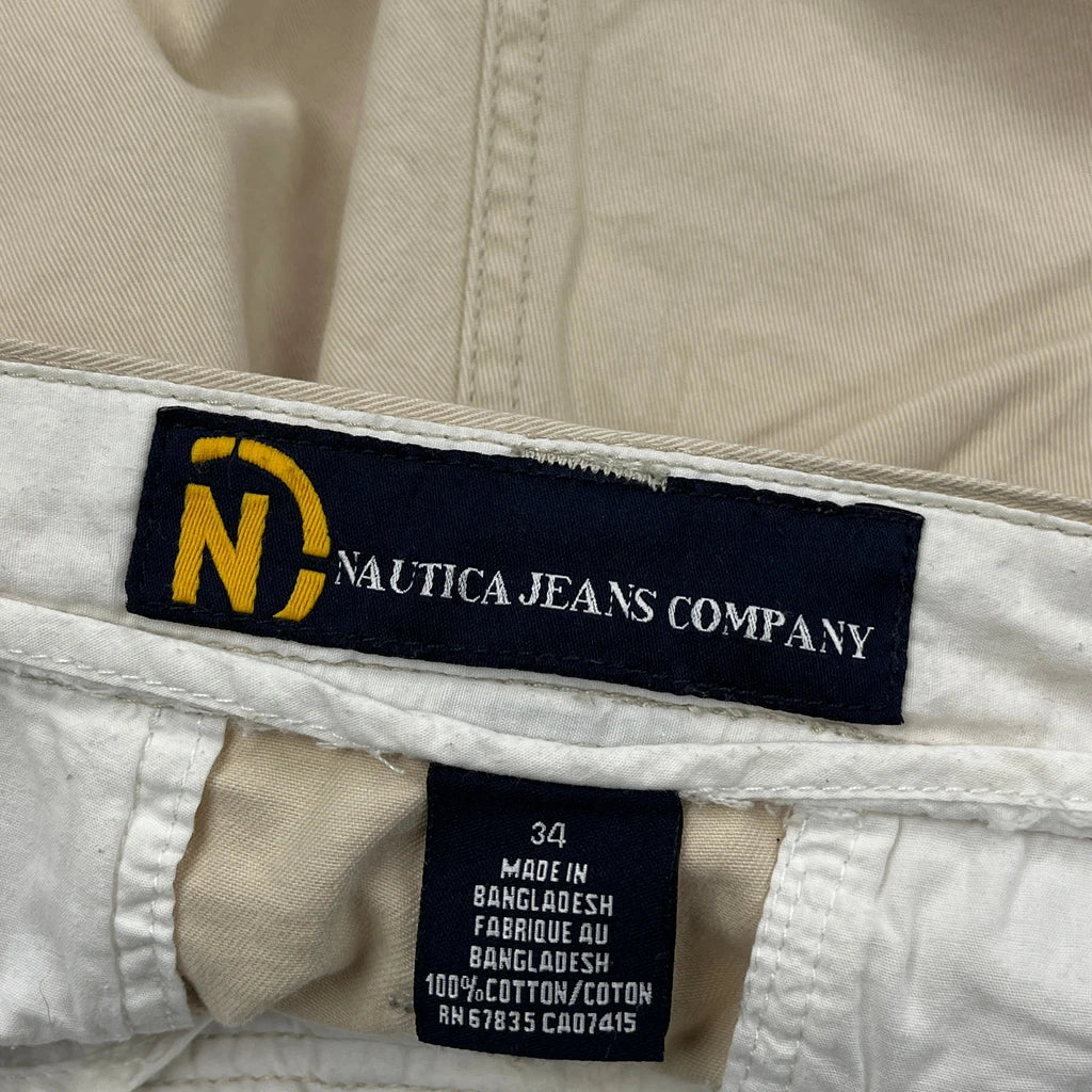 Nautica Cargo Shorts - 36W 9L Beige Cotton - Image 8