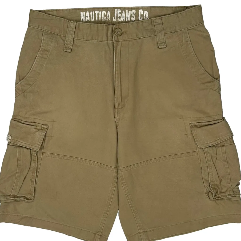 Nautica Cargo Shorts - 35W 10L Khaki Cotton - Image 10