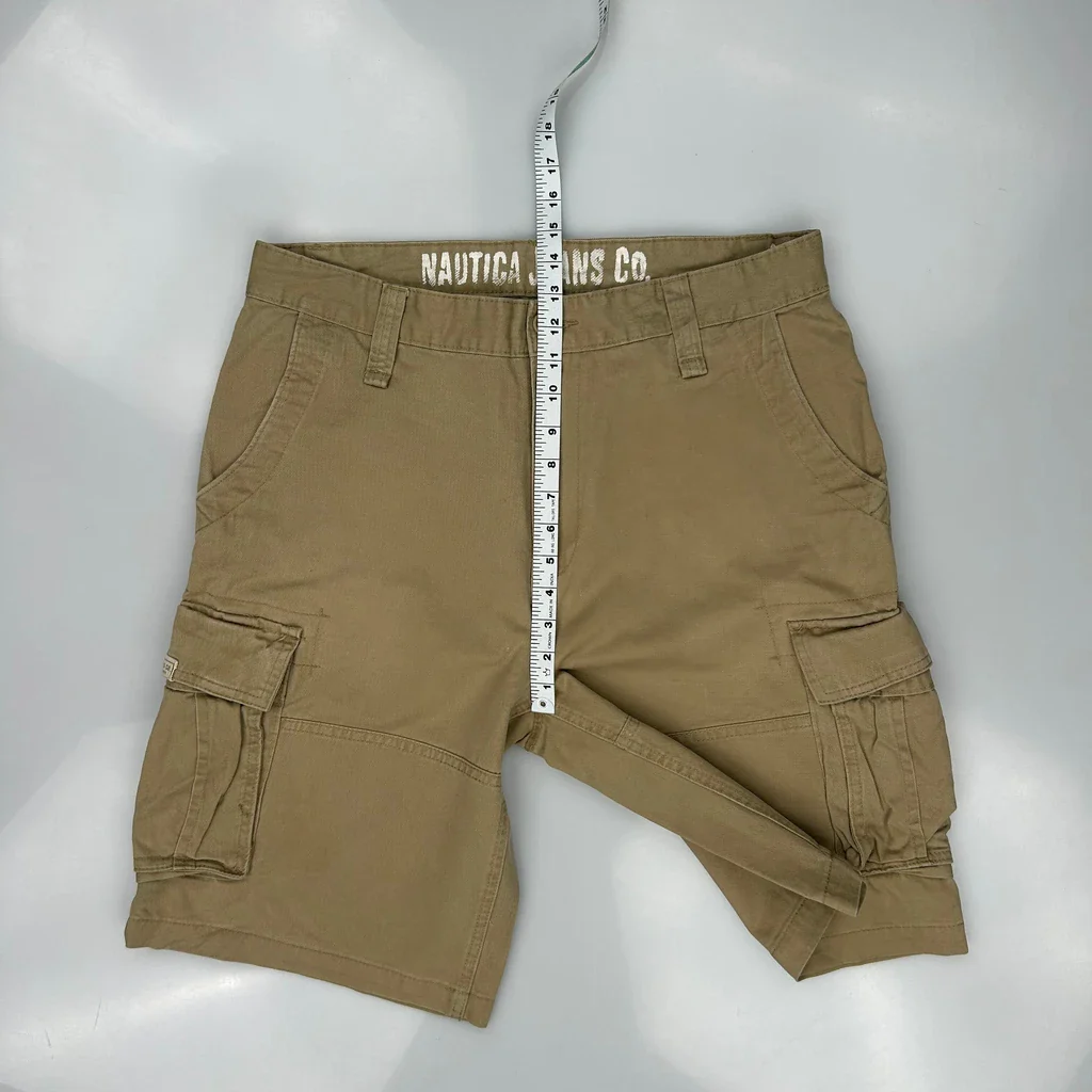 Nautica Cargo Shorts - 35W 10L Khaki Cotton - Image 4