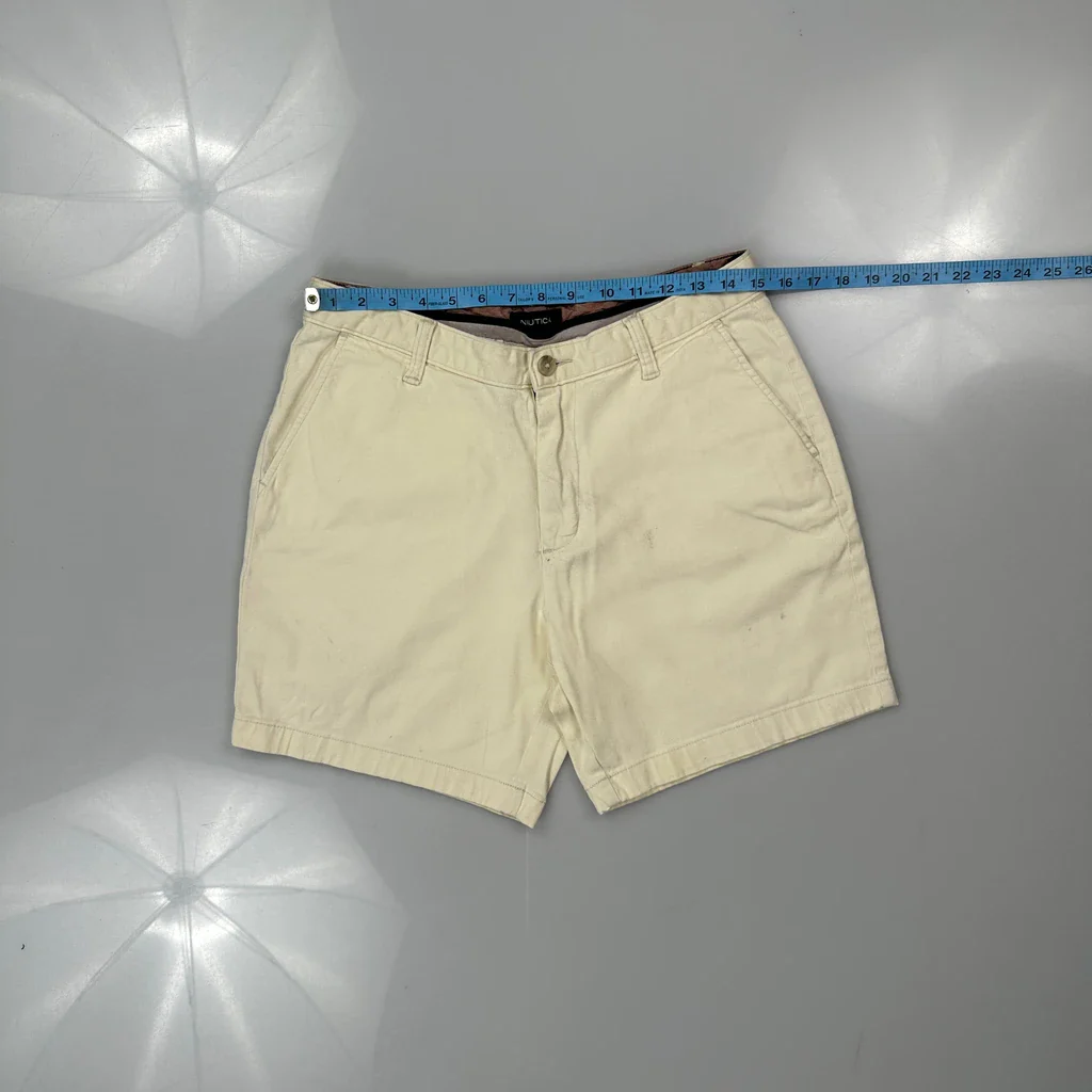 Nautica Chino Shorts - 30W 7L Beige Cotton - Image 3