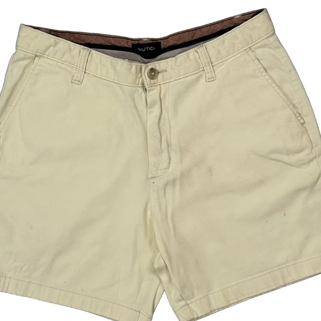 Nautica Chino Shorts - 30W 7L Beige Cotton - Image 9
