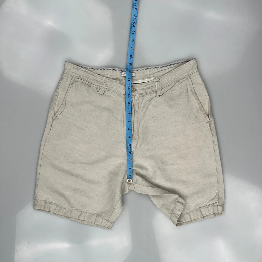 Nautica Chino Shorts - 33W 8L Beige Linen Blend - Image 4