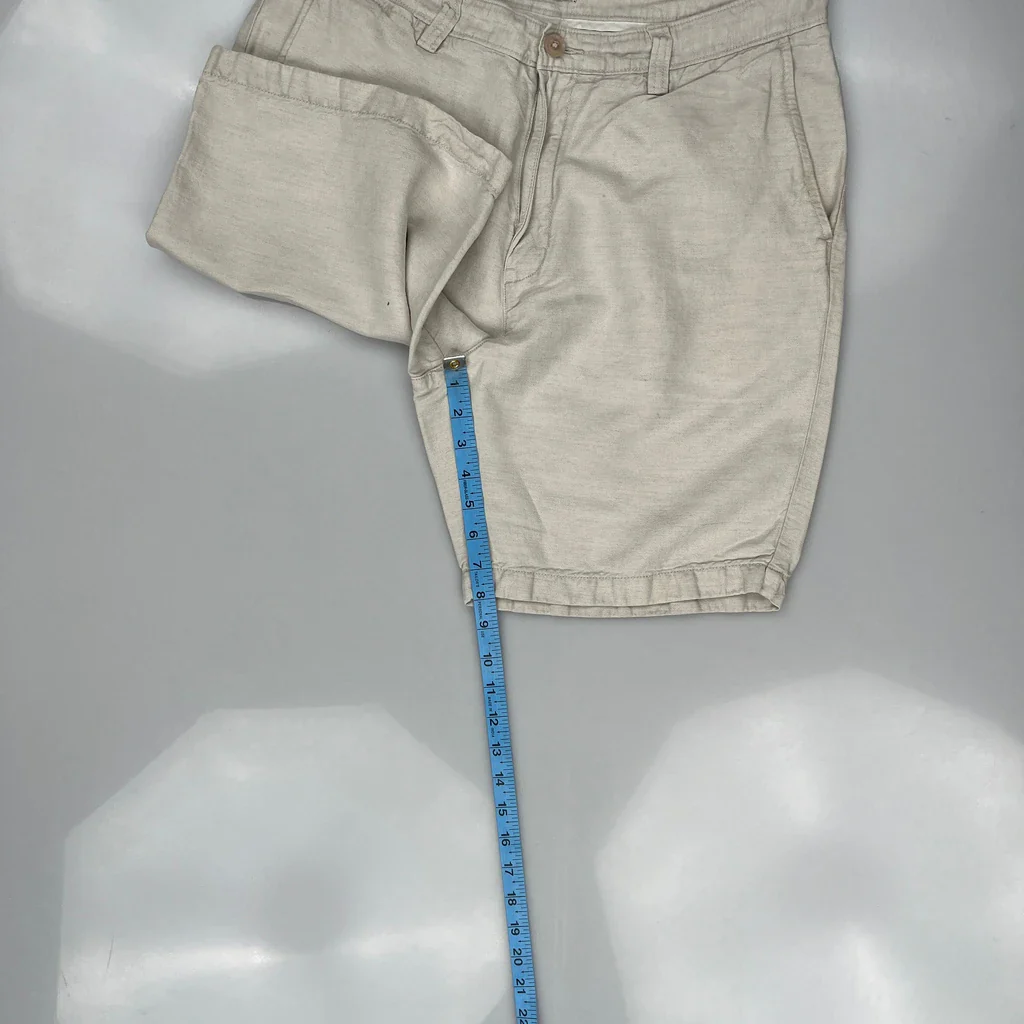 Nautica Chino Shorts - 33W 8L Beige Linen Blend - Image 5