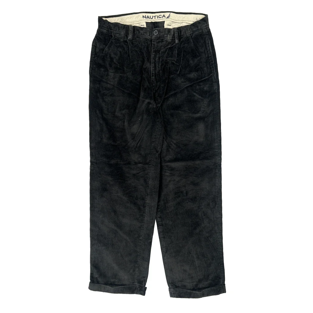 Nautica Cord Trousers - 31″ Waist Black Corduroy - Image 2