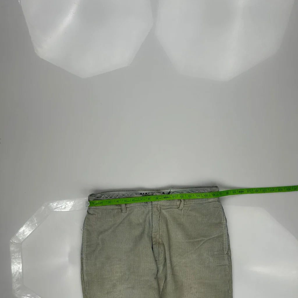 Nautica Cord Trousers - 33″ Waist Green Cotton - Image 3