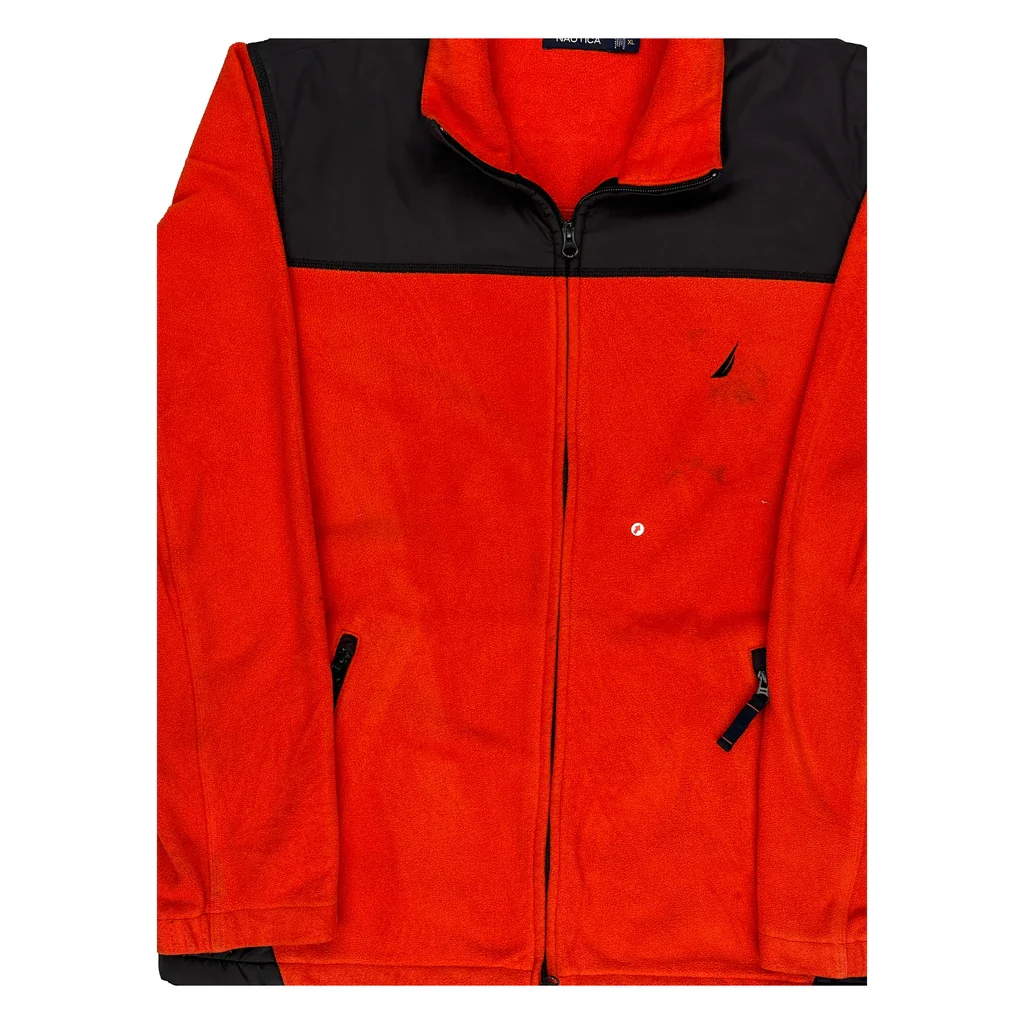 Nautica Fleece Jacket - XL Red Polyester - Image 2